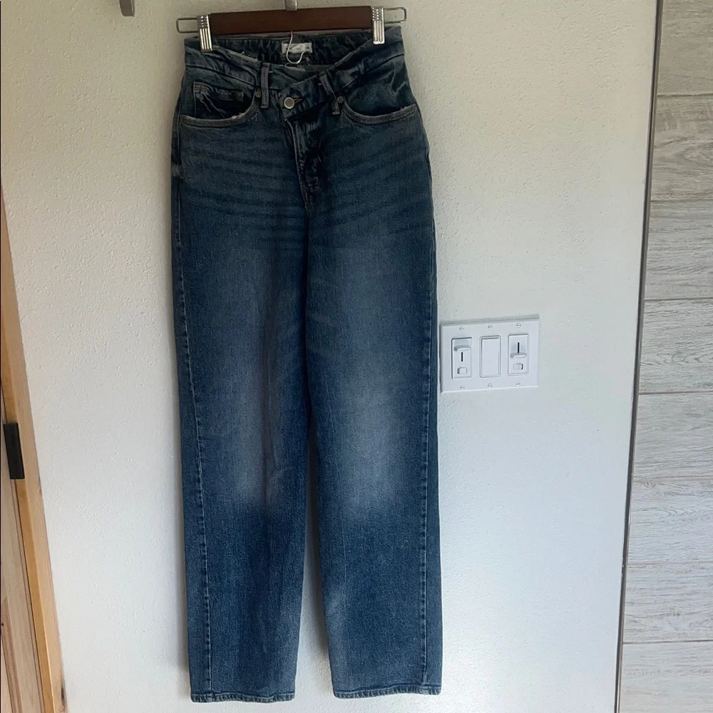 Good American Distressed Denim Jeans SZ 25 - Picture 1 of 9